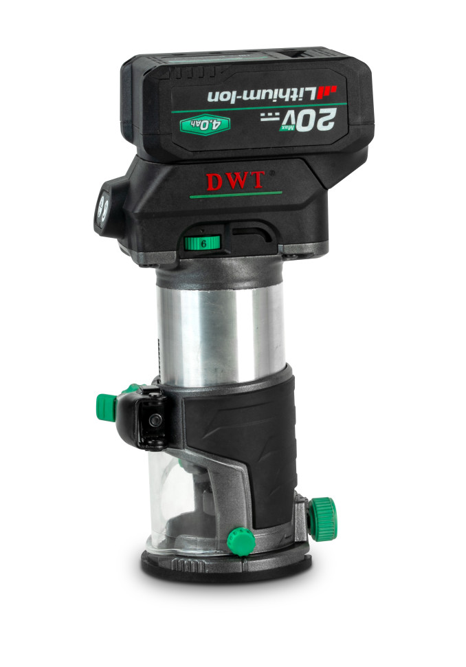 Бесщеточный аккумуляторный кромочный фрезер DWT AKFP-20 D-4 BMC