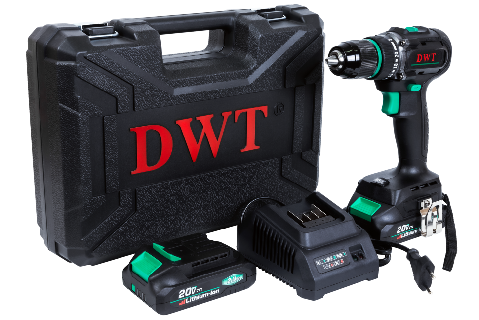 Бесщеточная аккумуляторная дрель-шуруповерт DWT ABSP-20 DNF-2 BMC