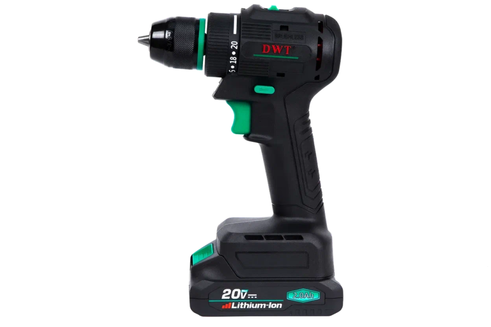 Бесщёточная аккумуляторная дрель-шуруповёрт DWT ABSP-20 DNM-2 BMC