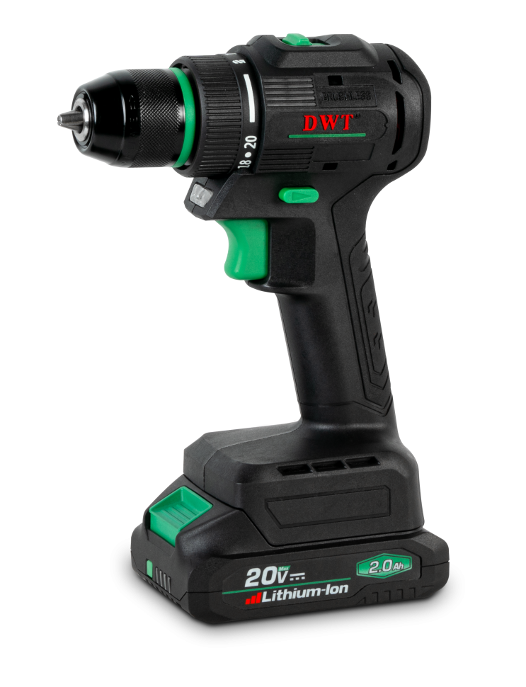 Бесщёточная аккумуляторная дрель-шуруповёрт DWT ABSP-20 DNM-2 BMC