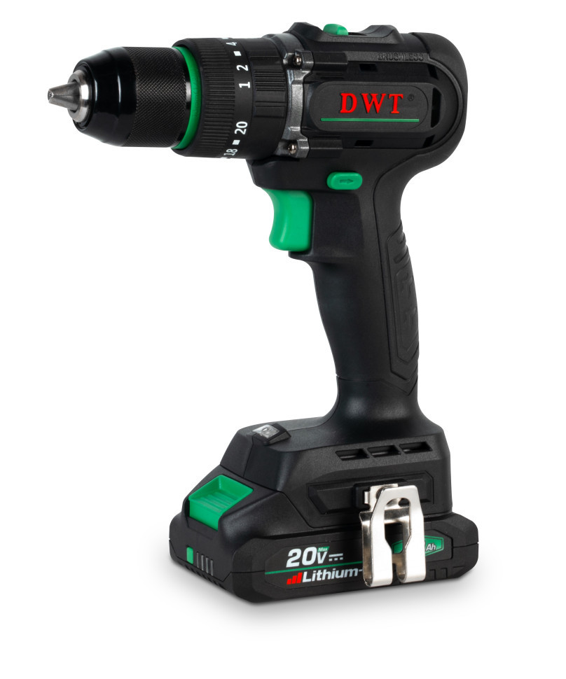 Бесщеточная аккумуляторная ударная дрель-шуруповерт DWT ASBP-20 DNG-2 BMC