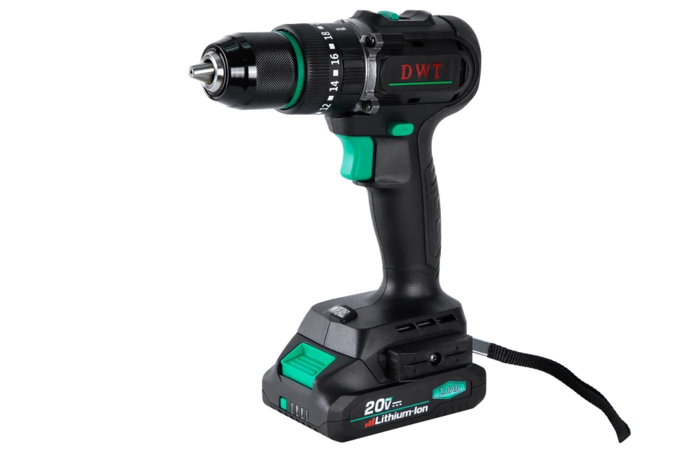 Бесщеточная аккумуляторная ударная дрель-шуруповерт DWT ASBP-20 DNG-2 BMC