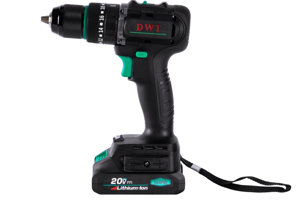 Бесщеточная аккумуляторная ударная дрель-шуруповерт DWT ASBP-20 DNG-2 BMC