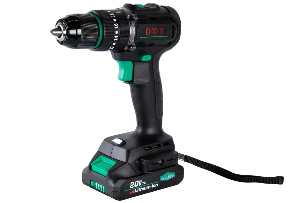Бесщеточная аккумуляторная ударная дрель-шуруповерт DWT ASBP-20 DNG-2 BMC