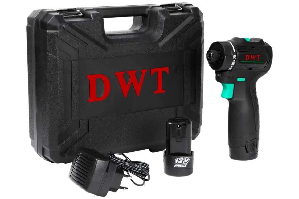 Бесщеточная аккумуляторная беспатронная дрель-шуруповерт DWT ASCP-12 DN-2 BMC