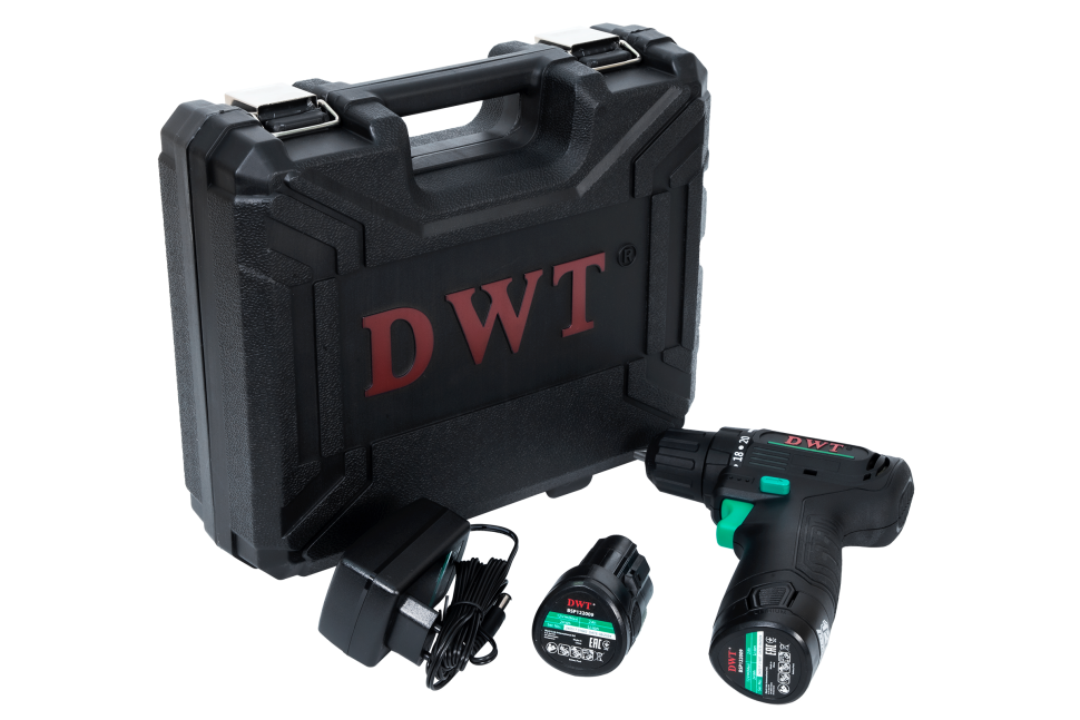 Набор электроинструментов SET-1-DWT - Бесщеточная аккумуляторная дрель-шуруповерт ABSP-12 DN-2 BMC + Угловая шлифовальная машина WSP07-125 Q