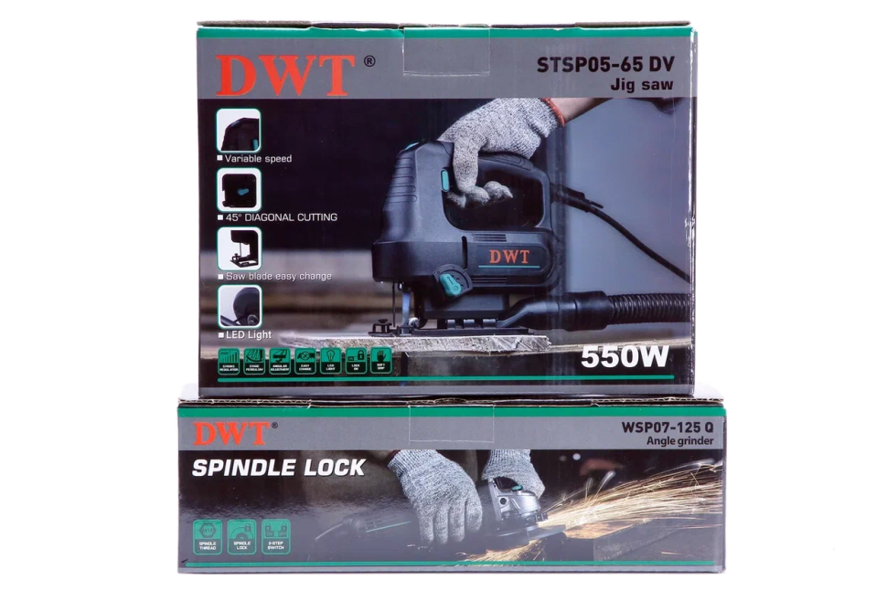 Набор электроинструментов SET-2-DWT - Лобзик STSP05-65 DV + Угловая шлифовальная машина WSP07-125 Q