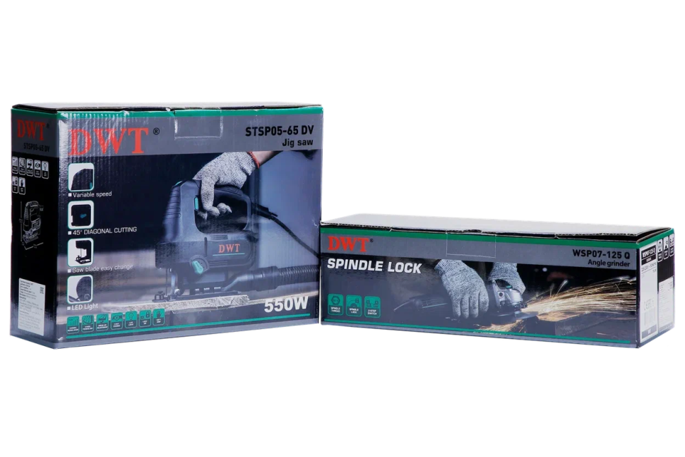 Набор электроинструментов SET-2-DWT - Лобзик STSP05-65 DV + Угловая шлифовальная машина WSP07-125 Q