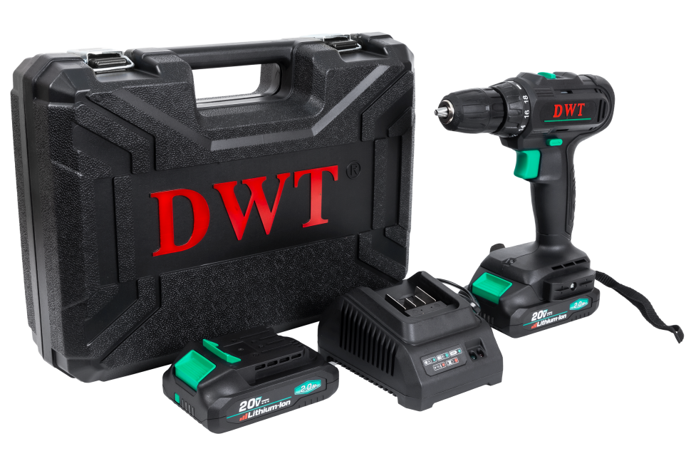 Набор электроинструментов SET-3-DWT: перфоратор SDS-Plus SBHP08-26 BMC + аккумуляторная дрель-шуруповерт ABSP-20 NF-2 BMC.